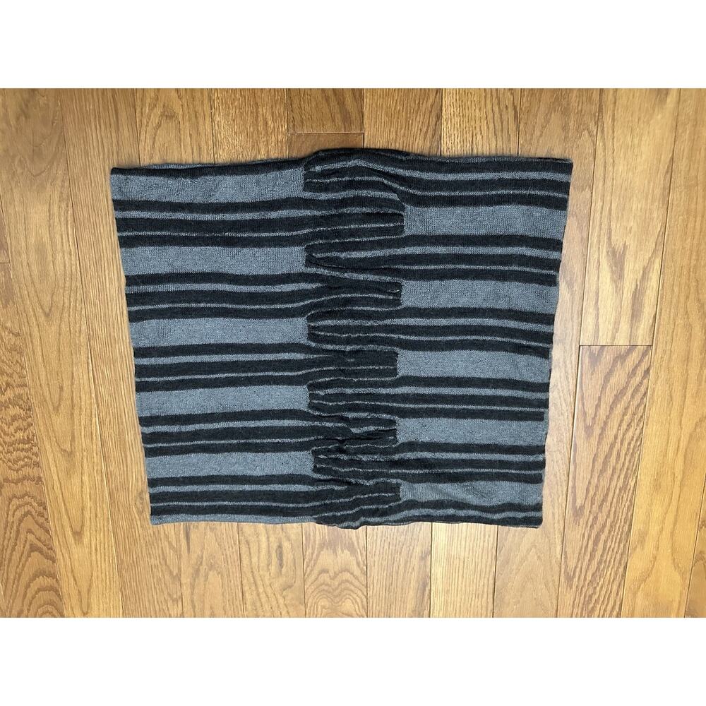 NEW EILEEN‎ FISHER Merino Wool Mohair Over Shoulders Shawl Neck Warmer Knit O/S